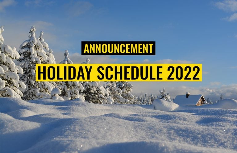 WCP's Holiday Schedule 2022 - WCP Solutions