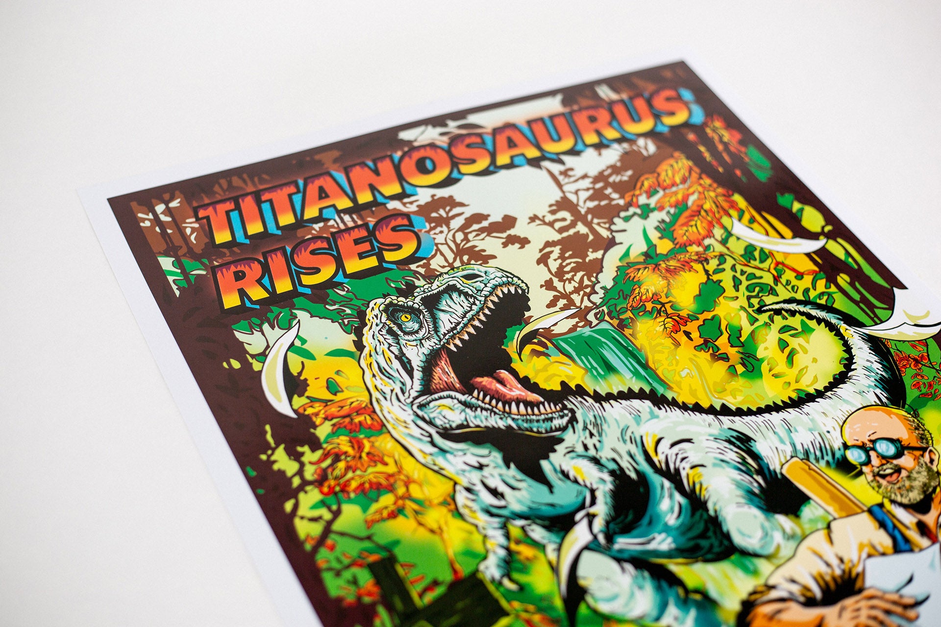 Close up visual of Titanosaurus Rises Poster