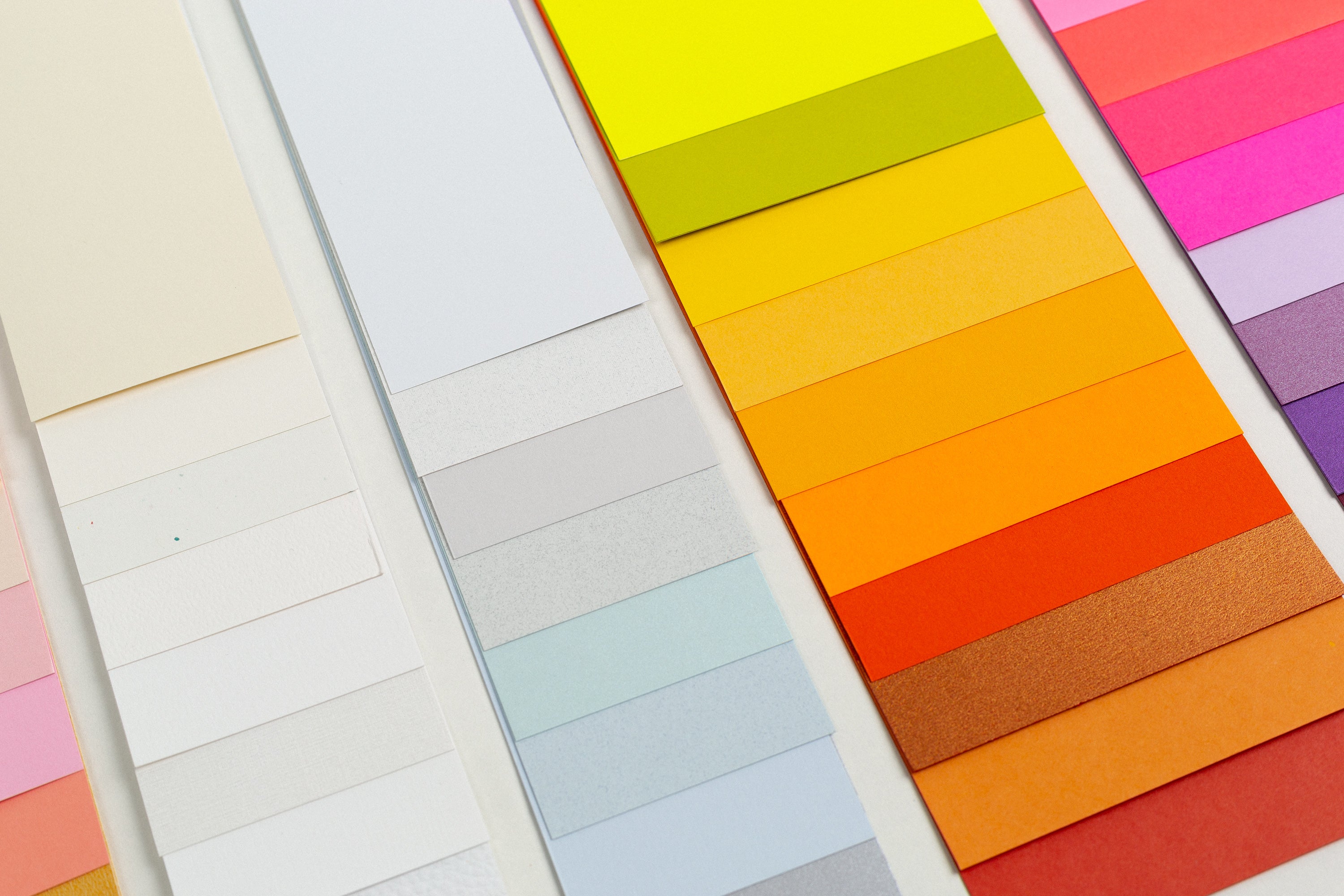 colored fine paper samples