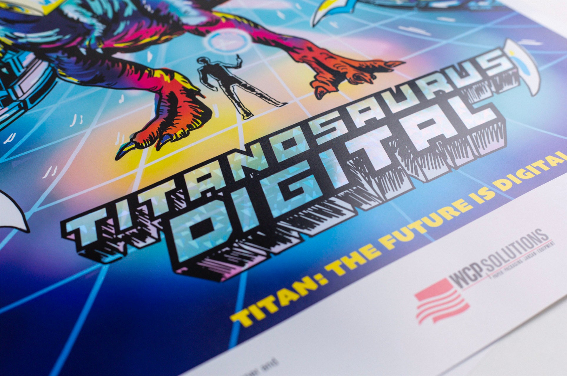 Closeup of Titanosaurus Digital Holographic Foil