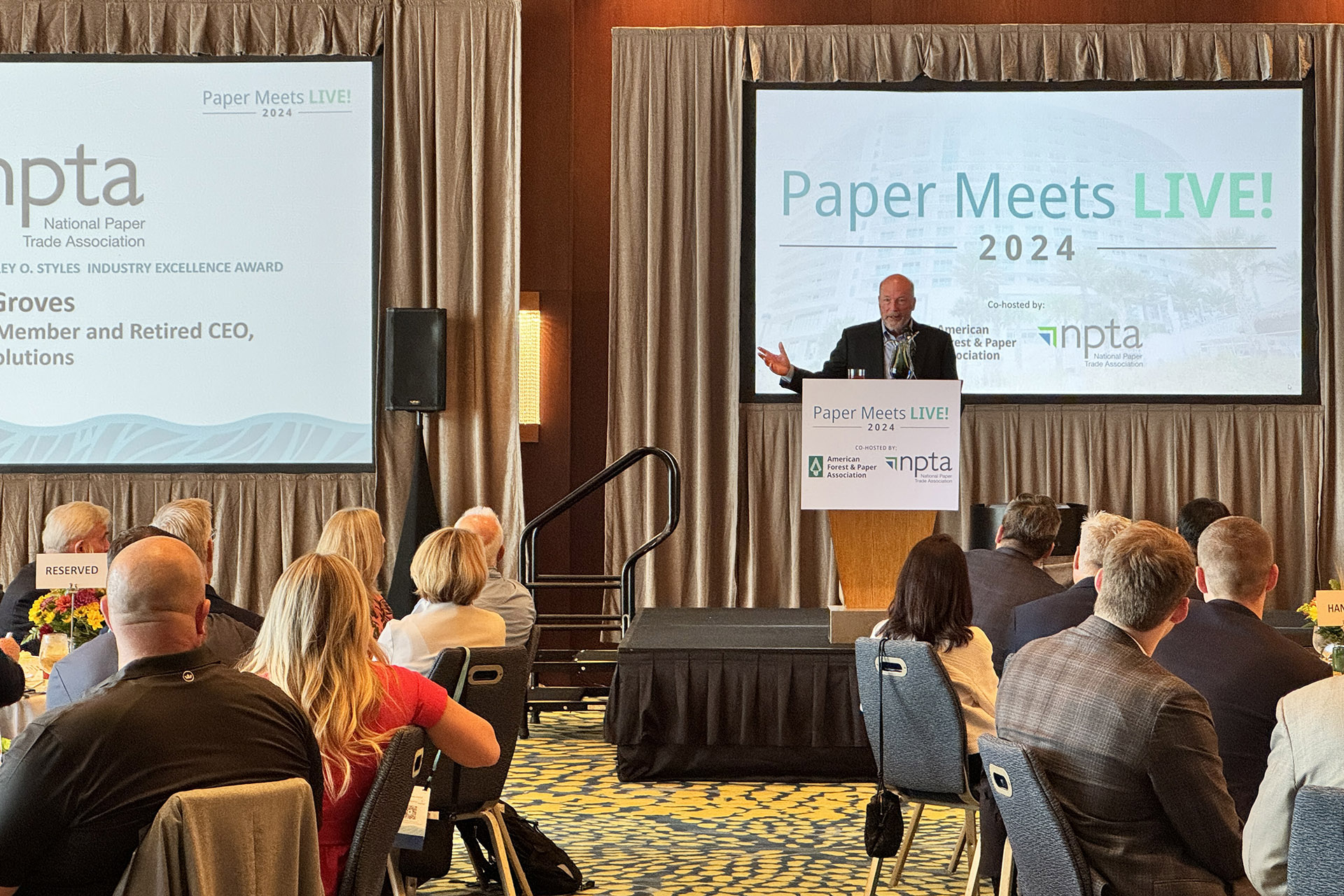 Tom Groves speaking at Paper Meets Live! 2024