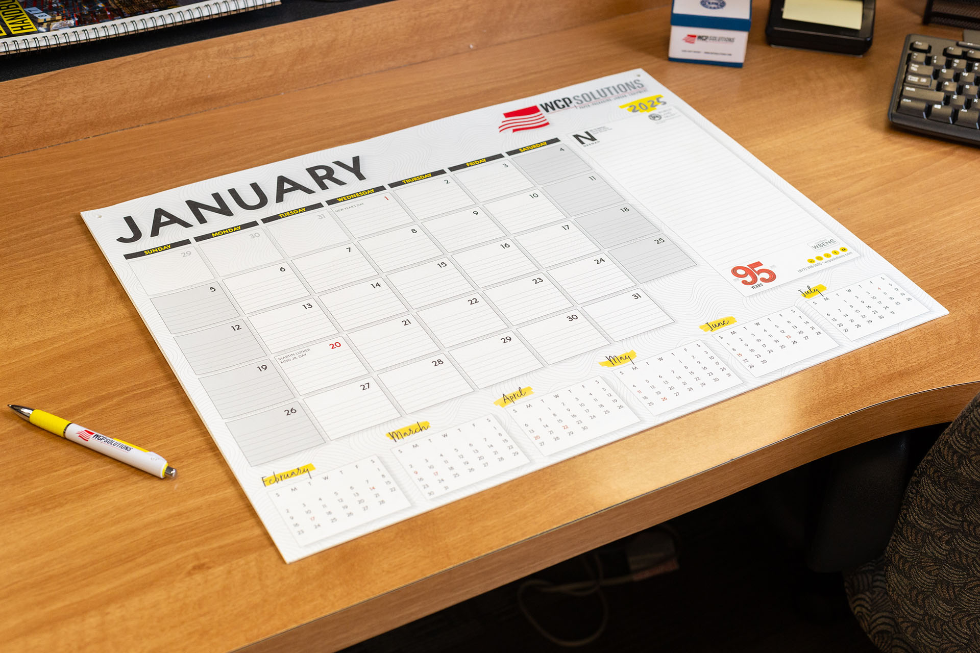 WCP Desk Calendar 2025 - January