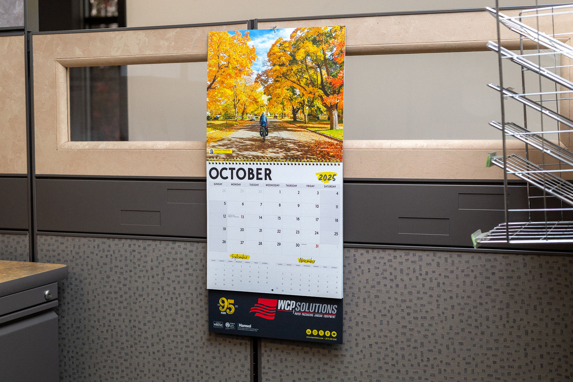 WCP Wall Calendar 2025 - October