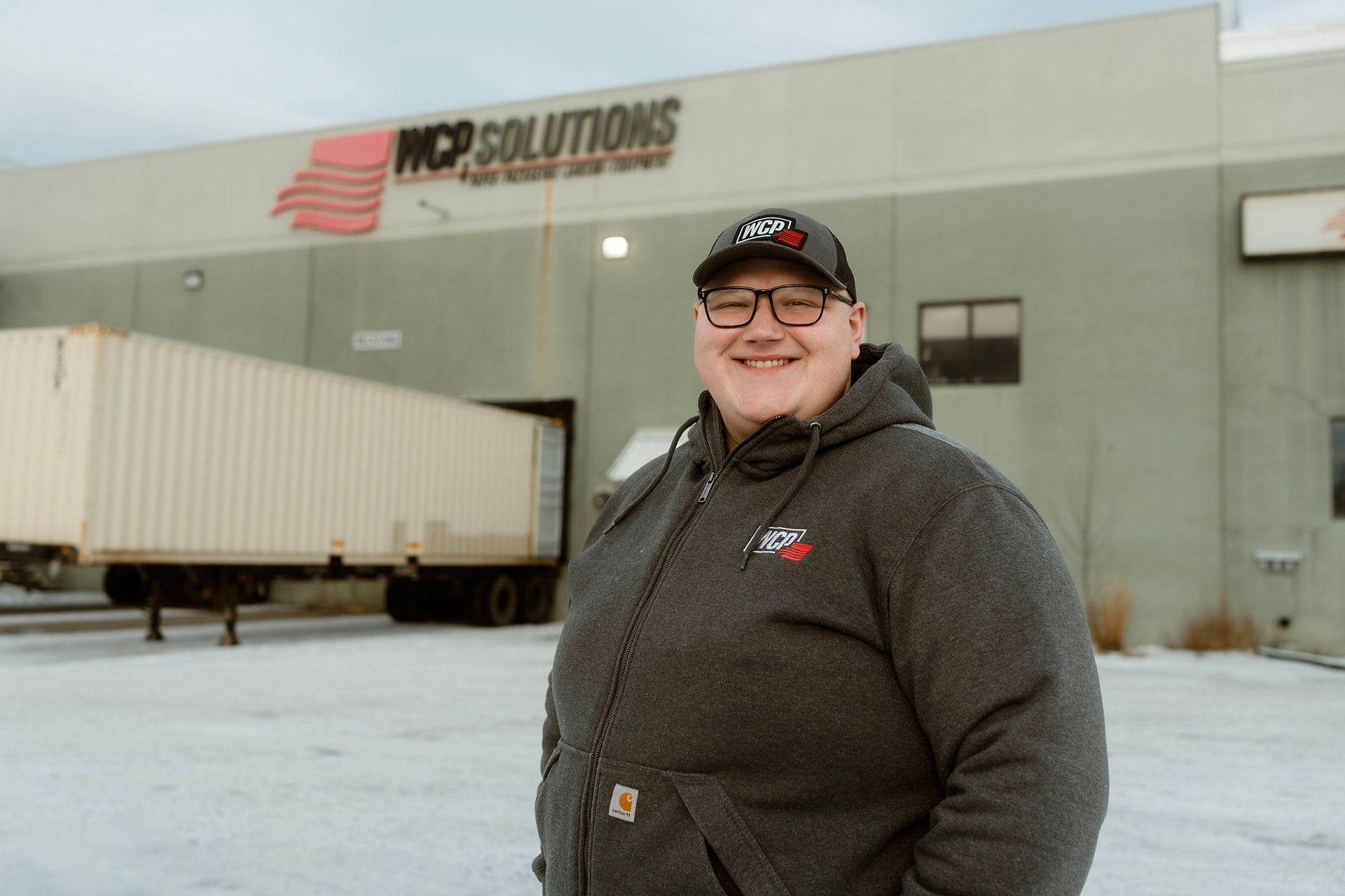 Stephen outside the WCP Solutions Anchorage warehouse